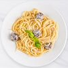 Фото к позиции меню Паста спагетти с сырным соусом