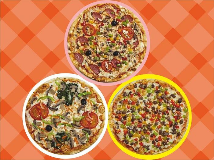 Выбери свои 3 пиццы