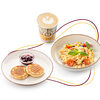 Фото к позиции меню Завтрак с омлетом и кофе