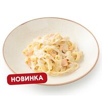 Паста с копчёным лососем