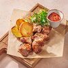 Фото к позиции меню Шашлык из свинины с картофелем гриль