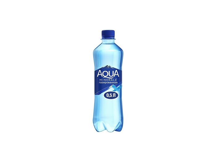 Вода обработанная питьевая упакованная газированная под товарным знаком Аква Минерале