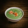 Фото к позиции меню Крем-суп из брокколи с тигровыми креветками