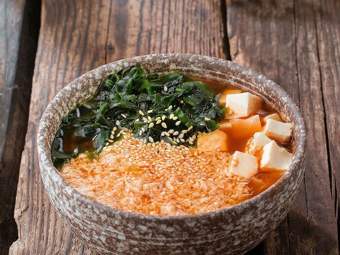Кимчи-суп с морепродуктами (острый)