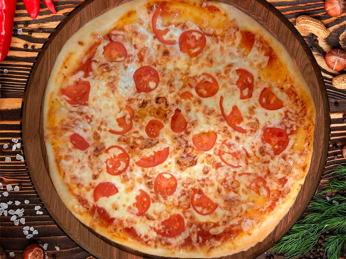 Маргарита 33 см• соус пицца• сыр моцарелла•помидор