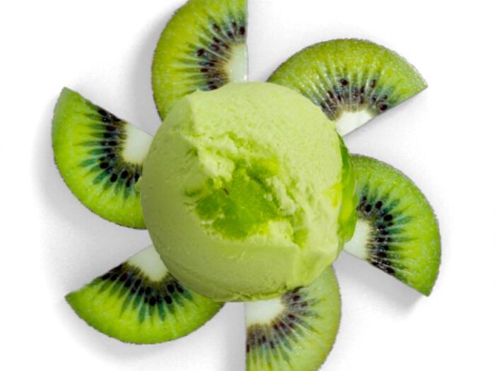 Веганское мороженое из киви на сиропе агавы