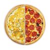 Фото к позиции меню Пицца Четыре сыра и Пеперони
