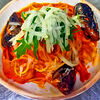 Фото к позиции меню Паста с мидиями в томатном соусе