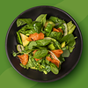 Фото к позиции меню Зеленый салат с лососем и авокадо