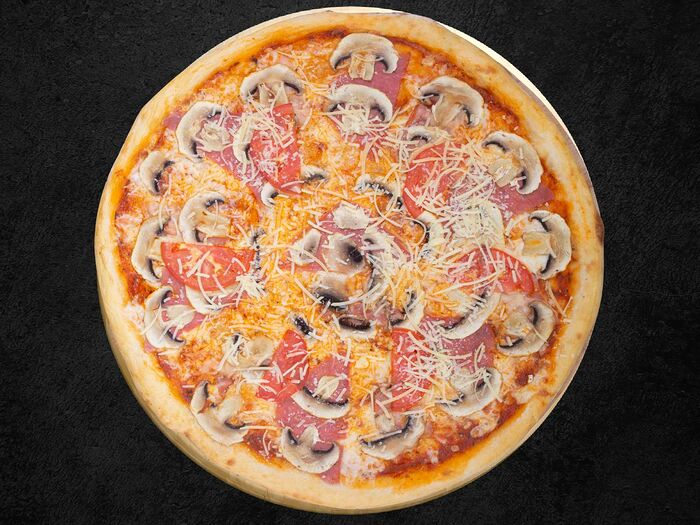 Пицца с ветчиной и грибами 40 см