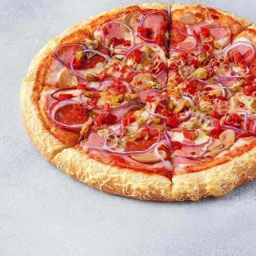 Пицца Дракон 30 см на толстом с сыром