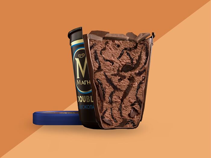 Магнат Double мороженое Шоколадное c крупными кусочками настоящего шоколада