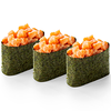Фото к позиции меню Три острые суши с лососем