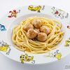 Фото к позиции меню Спагетти с куриными фрикадельками в сливочном соусе