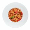 Фото к позиции меню Паста с морепродуктами в томатном соусе