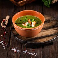 Крем-суп из брокколи с креветками