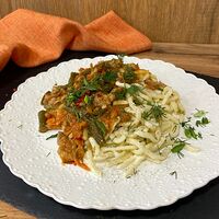 Лапша по-китайски с курицей