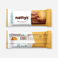 -Шоколадный батончик Nattys&Go! Peanut с арахисовой пастой