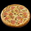 Фото к позиции меню Пицца грибы и ветчина