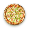 Фото к позиции меню Пицца Алабама с цукини и болгарским перцем