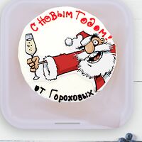 Бенто-торт Drunk Santa