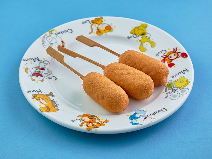 Детские колбаски из сказки с картофелем фри