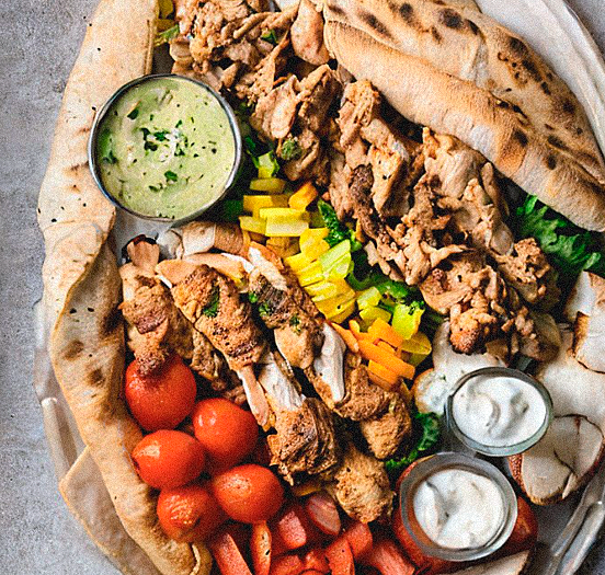 Chicken shawarma platter