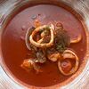 Фото к позиции меню Суп томатный с морепродуктами