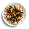Фото к позиции меню Кацу из горбуши с рисом