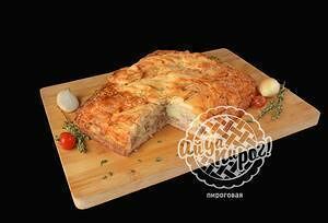 Пирог с картошкой, грибами и луком