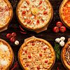 Фото к позиции меню Набор из 5 различных пицц [Маргарита, Пепперони, Грибная, Фунги Прошутто, Охотничья]