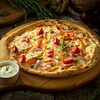 Фото к позиции меню Пицца с лососем и оливками