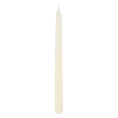 Ladecor свеча античная коническая парафиновая, 25 см, цвет слоновая кость