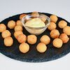 Фото к позиции меню Картофельные шарики с сырным соусом