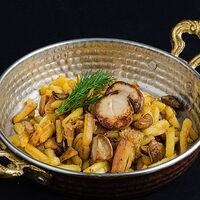 Картофель с боровиками и трюфельным маслом