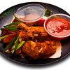 Фото к позиции меню Шашлык из курицы с красным соусом