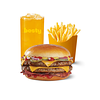 Фото к позиции меню Двойной бифбургер комбо